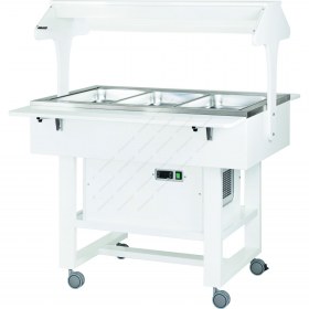 Θερμαινόμενος Τροχήλατος Μπουφές CLR 2786N B 3 x GN1/1 FORCAR Ιταλίας