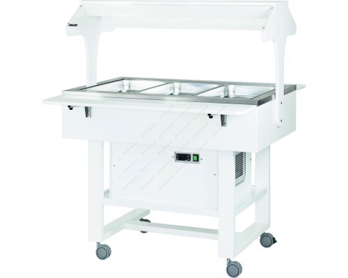 Θερμαινόμενος Τροχήλατος Μπουφές CLR 2786N B 3 x GN1/1 FORCAR Ιταλίας