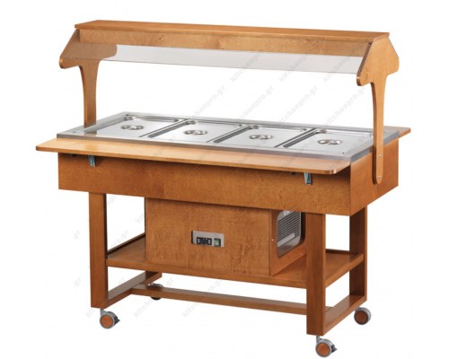 Ψυχόμενος Τροχήλατος Μπουφές ELR 2825 4 x GN1/1 FORCAR Ιταλίας