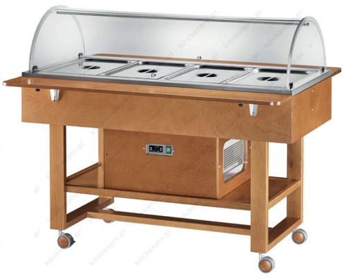 Ψυχόμενος Τροχήλατος Μπουφές ELR 2827 N 4 x GN1/1 FORCAR Ιταλίας