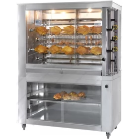 Electric Rotisserie with 5 Spits & Heat chamber 35 Chickens KE5 SERGAS Greece