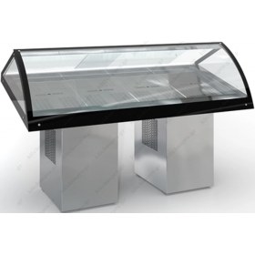 Επαγγελματικό Ψυγείο Βιτρίνα Προβολής Ψαριών 190x92 εκ. PSAR190 DOBROS INOX Eλλάδος