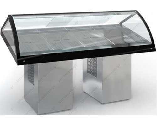 Fish Refrigerated Display Case 190x92 cm PSAR190 DOBROS INOX Greece