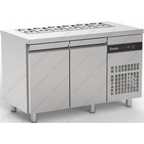 Επαγγελματικό Ψυγείο Πάγκος Τοστ - Σαλατών-Συντήρηση 134,5 x 70 εκ. με 2 Πόρτες ZGFP99 ΙΝΟΜΑΚ Ελλάδος