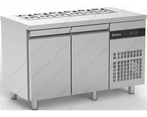 Saladette Refrigerated Counter-Cooler 134,5 x 70 cm 2 Doors ZGFP99 ΙΝΟΜΑΚ Greece