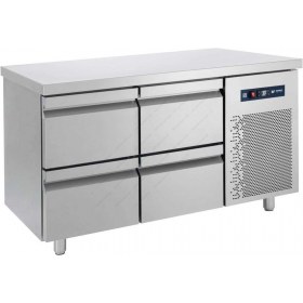 Επαγγελματικό Ψυγείο Πάγκος - Συντήρηση 139 x 70 εκ. 4 Συρτάρια GN 1/1 PG139S BAMBAS Ελλάδος