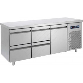 Επαγγελματικό Ψυγείο Πάγκος - Συντήρηση 185 x 70 εκ. 4 Συρτάρια  GN 1/1 & 1 Πόρτα PG185 2S1P BAMBAS Ελλάδος