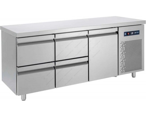 Επαγγελματικό Ψυγείο Πάγκος - Συντήρηση 185 x 70 εκ. 4 Συρτάρια  GN 1/1 & 1 Πόρτα PG185 2S1P BAMBAS Ελλάδος