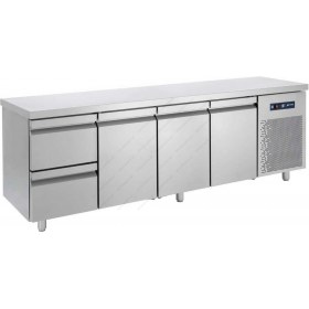 Επαγγελματικό Ψυγείο Πάγκος - Συντήρηση 239 x 70 εκ. 2 Συρτάρια GN 1/1 & 3 Πόρτες PG239 1S3P BAMBAS Ελλάδος