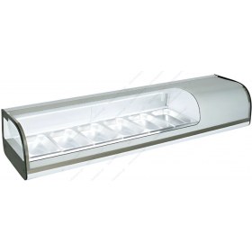 Επιτραπέζια Βιτρίνα Sushi για 6 Λεκανάκια GN1/3 151 εκ GN-62