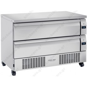 Τροχήλατο Ψυγείο Πάγκος - Συντήρηση ή Κατάψυξη 123 x 70 εκ. 2 Συρτάρια 2 GN 1/1 DWT 122 COOLHEAD Ιταλίας