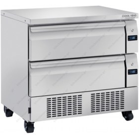 Τροχήλατο Ψυγείο Πάγκος - Συντήρηση ή Κατάψυξη 90,5 x 70 εκ. 2 Συρτάρια 2 GN 1/1 DWT 92 COOLHEAD Ιταλίας