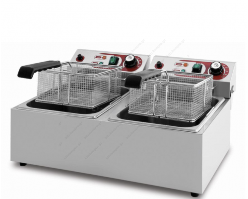 Επαγγελματική Διπλή Ηλεκτρική Φριτέζα 7 + 7 Λίτρων EF-102A, DYNAMIC