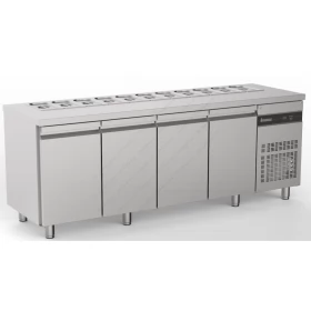 Saladette Refrigerated Counter-Cooler 224,2 x 70 cm 4 Doors ZGFP9999 ΙΝΟΜΑΚ Greece