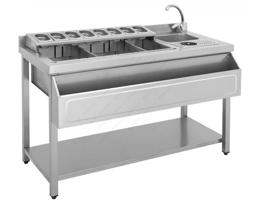 Coctail Station - Bar Station 120 εκ. με Λεκάνη Νερού