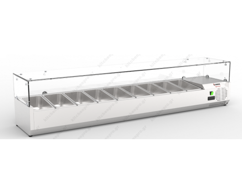 Επιτραπέζια Βιτρίνα 9 GN 1/3 - 200 εκ. RPV32000 INOMAK Ελλάδος