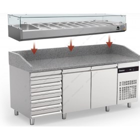 Ψυγείο Πίτσας με Γρανίτη 150 x 80 εκ. PIZC88/I/G INOMAK Ελλάδος Ψυγείο Πίτσας με Γρανίτη 150 x 80 εκ. PIZC88/I/G INOMAK Ελλάδος