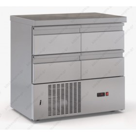 Επαγγελματικό Ψυγείο Πάγκος-Συντήρηση 90 x 60 εκ. με 4 Συρτάρια PSM9060DM/4SIR DOBROS INOX Ελλάδος
