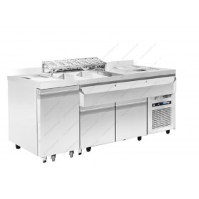 Ψυχόμενο Coctail Station - Ψυχόμενο Bar Station 179 εκ. με Λεκάνη Νερού BS RE 179M, NIKI INOX Ελλαδος