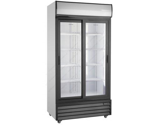 Επαγγελματικό Διπλό Ψυγείο Βιτρίνα Αναψυκτικών με Μετόπη 113 εκ. Πλάτος x 202 εκ. Ύψος SD 1002 B THINKCOOL