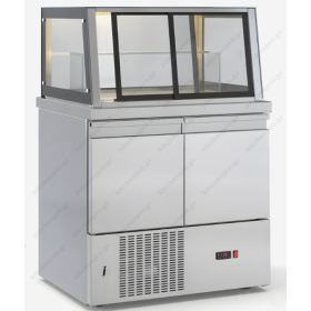 Επαγγελματικό Ψυγείο Βιτρίνα Συντήρησης Ζαχαροπλαστικής 90 x 70 εκ. PSM9070DIS.DM INOX DOBROS Ελλάδος