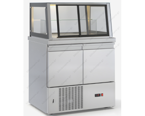 Επαγγελματικό Ψυγείο Βιτρίνα Συντήρησης Ζαχαροπλαστικής 90 x 70 εκ. PSM9070DIS.DM INOX DOBROS Ελλάδος