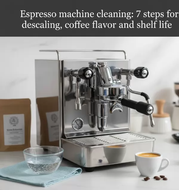 Φλιτζάνι εσπρέσο μετά τον σωστό καθαρισμό και συντήρηση της μηχανής